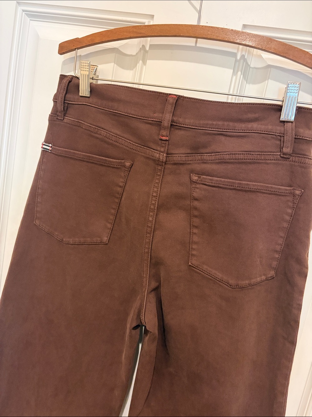 Alice & Olivia High-Rise Wide Leg Jeans in Chocolate Brown 29 - Picture 9 of 13